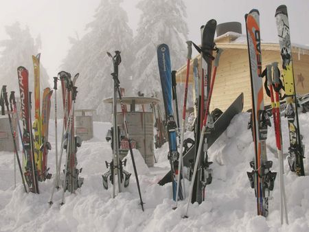 Skier im Harz